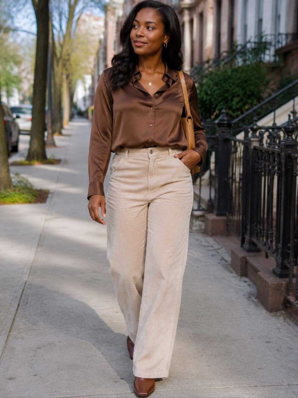 🔅See by Chloe Wide Leg Ecru Corduroy Pants- Vintage Size: 12